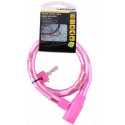 Dunlop anti-theft bicycle key lock (pink)