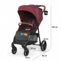 KINDERKRAFT jalutuskäru Grande LX Burgundy