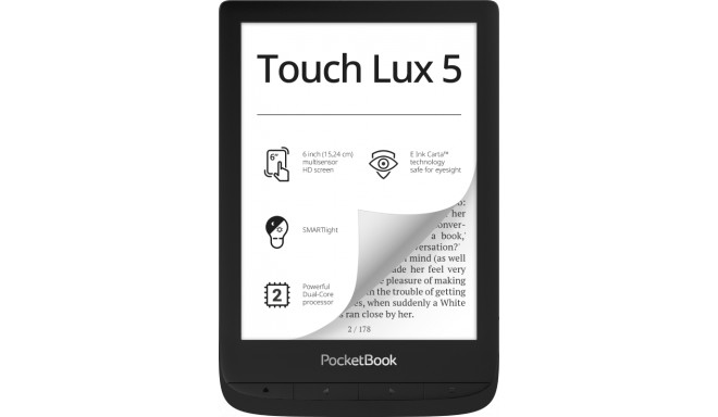 PocketBook e-reader Touch Lux 5 6" 8GB, black