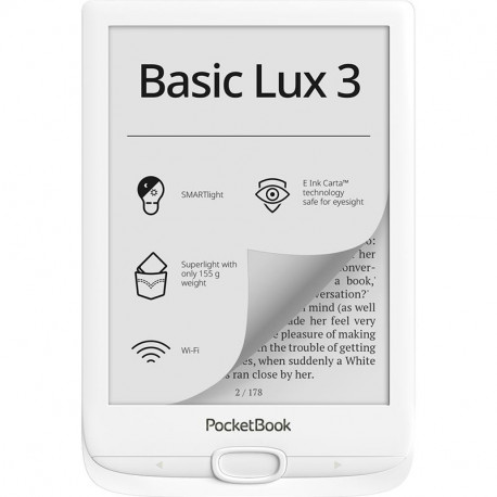 PocketBook Basic Lux 3, valge - E-luger