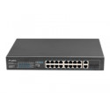 LANBERG RSFE-16P-2C-250 Switch 16x 100Mb PoE+/2x Combo Gigabit 250W unmanaged