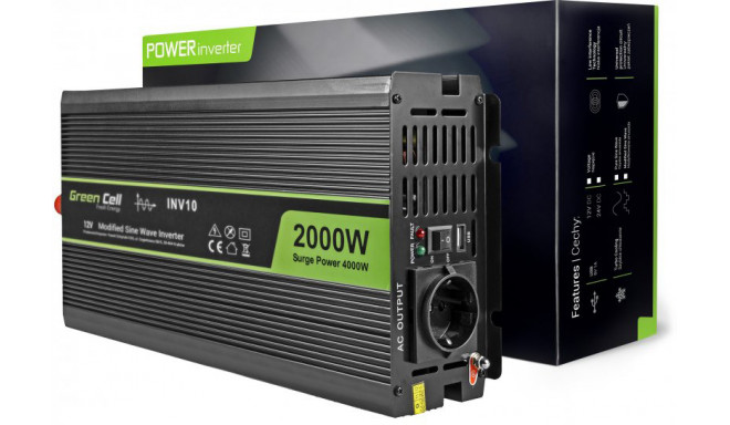 Green Cell voolumuundur INV10 12V-230V