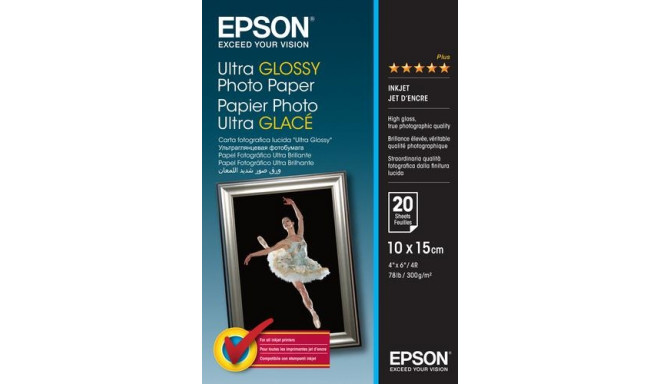 Epson Ultra Glossy Photo Paper 10x15cm 20 Sheets Fotopaberid Photopoint 0710