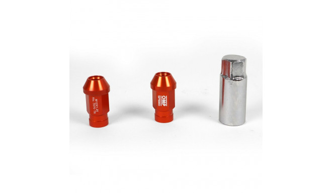 Set Nuts OMP 7075 Red 20 uds M14 x 1,25