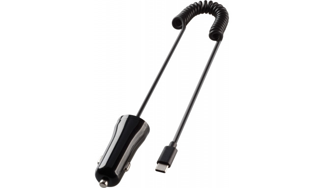 Vivanco car charger USB-C 12W 1m, black (62785)