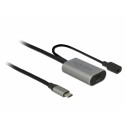 USB-C pikenduskaabel 5.0m, USB 3.1 5Gbps, 2A, DC väljundiga, must