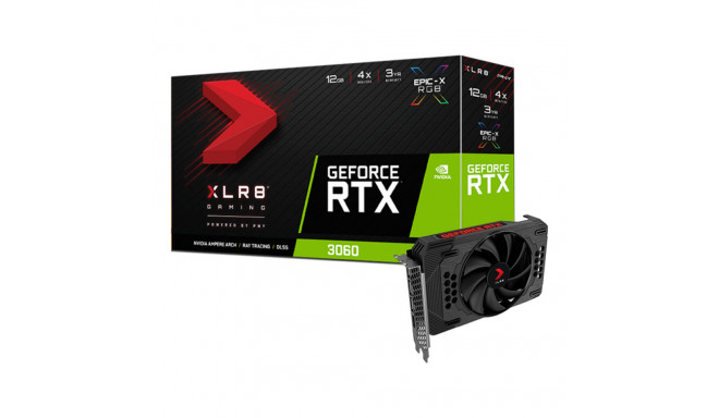 PNY graphics card GeForce RTX 3060 XLR8 REVEL EPIC 12GB GDDR6 8K Ultra HD
