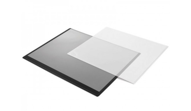 Table mat Forpus, 50x63cm, black with transparent cover Raised 1010-501