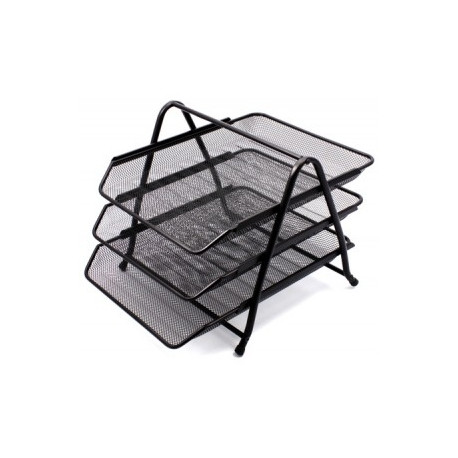 Horizontal tray Forpus, 3, black, perforated metal 1002-020