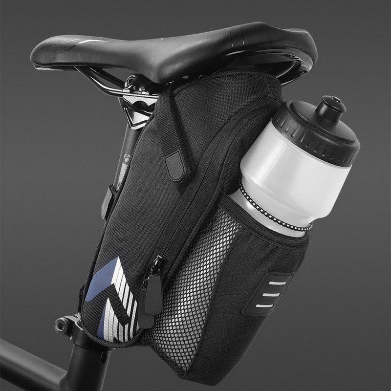 Bike bag under the bicycle seat with zip 1,8L bootle holder