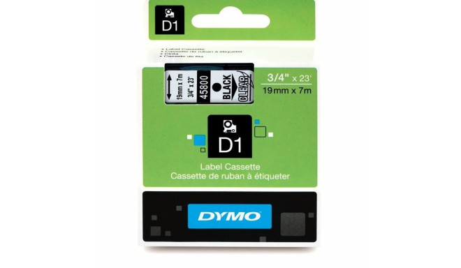 DYMO D1 lente 19 mm x 7 m / melna uz caurspīdīga (45800 / S0720820)