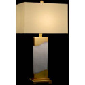 DKD Home desk lamp Linen Metal Marble 38x23x72cm, white/golden