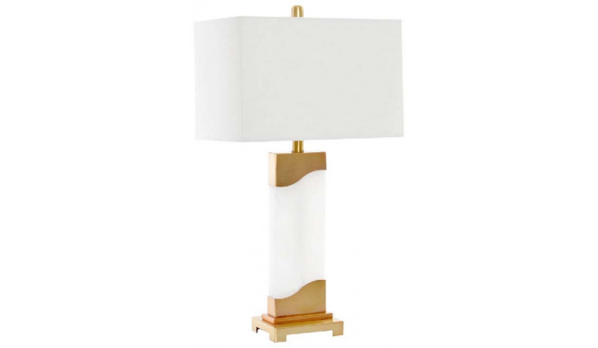 DKD Home desk lamp Linen Metal Marble 38x23x72cm, white/golden