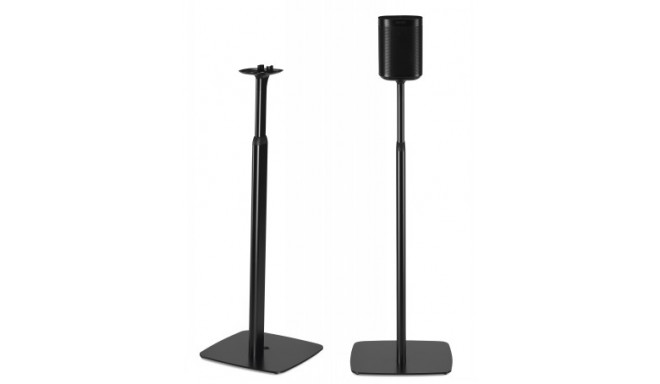 FLEXSON ADJUSTABLE FLOOR STANDS FOR SONOS ONE, ONE SL AND PLAY:1 BLACK PAIR