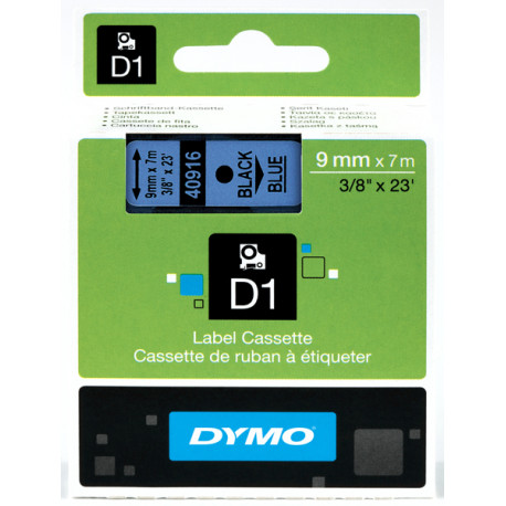 DYMO D1 lint 9mm x 7m / must sinisel (40916 / S0720710)