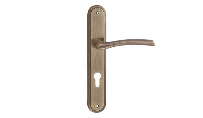 DOOR HANDLE ZORBA 72MM ANTIQUE BRASS