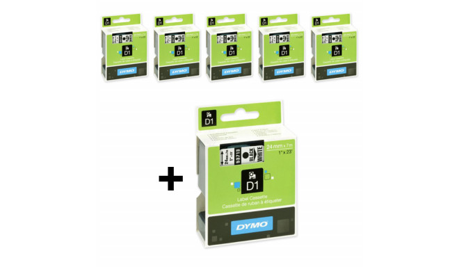 DYMO D1 lint 24mm x 7m / valge mustal (S0720930)
