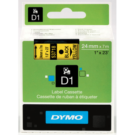 DYMO D1 lint 24mm x7m / must kollasel (53718 / S0720980)