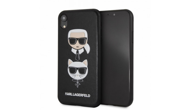 Karl Lagerfeld case for iPhone XR KLHCI61KICKC black hard case Karl & Choupette