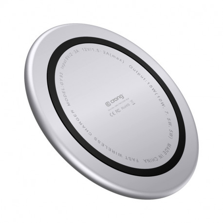 Crong PowerSpot Fast Wireless Charger – Aluminiowa ładowarka bezprzewodowa Qi 15W USB-C z powłoką ze