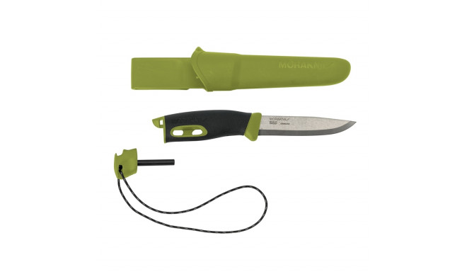 Outdoor sports knife Companion spark (S), 104mm, green, with fire starter