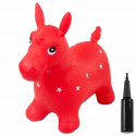 Sun Baby hop ball Rubber Horse, red/white