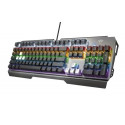 Trust GXT 877 Scarr keyboard USB German Black, Metallic
