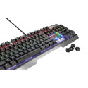 Trust GXT 877 Scarr keyboard USB German Black, Metallic