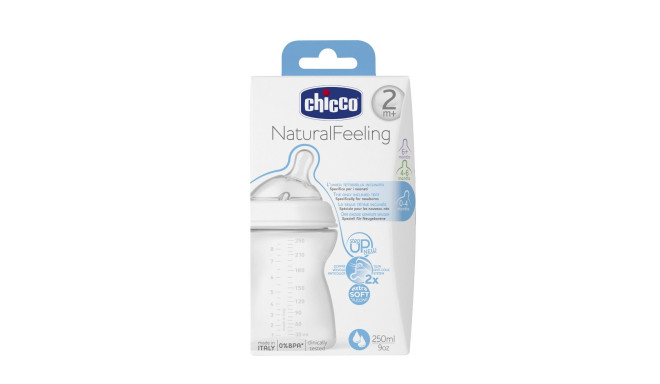 CHICCO Silicone natural feeding bottle, 250 ml
