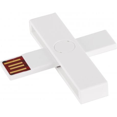 +ID viedkaršu lasītājs USB Blister, balts