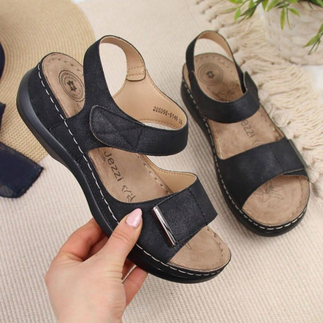 eVento W EVE223D black wedge sandals (39)