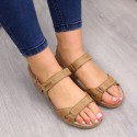 Comfortable brown leather sandals W Helios 205 (41)