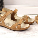 Comfortable brown leather sandals W Helios 205 (41)