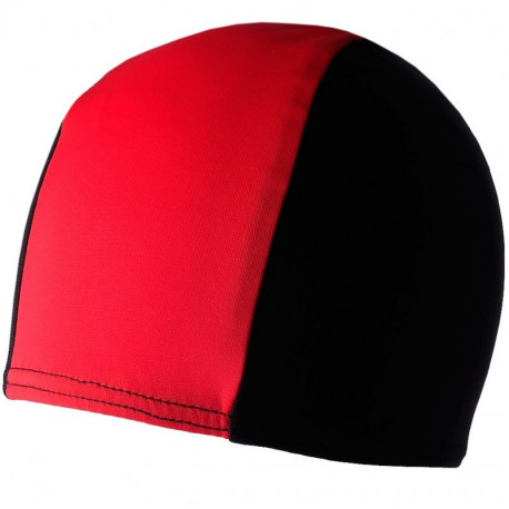 Crowell lycra swim cap-sr-black-red