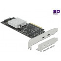 DeLOCK PCIe x8> 2xext. USB 20 Gbps USB-C - 89009