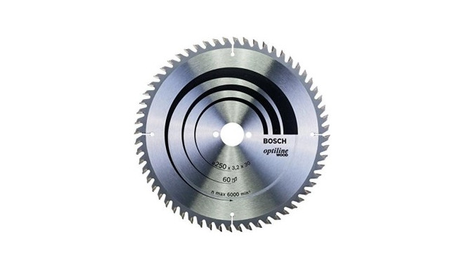 Bosch Powertools circular saw blade Optiline Wood T 250x30-60 - 2608640665