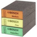 Bosch EXPERT S471 standard sanding block set, 3 pieces, sanding sponge (multicolored, 97 x 69 x 26mm