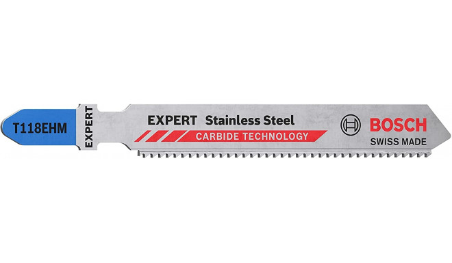 Bosch Expert Carbide Jigsaw Blade T 118 EHM 'Stainless Steel', 3 pieces