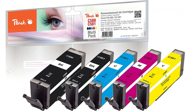 Peach Ink Economy Pack PI100-356 (compatible with Canon PGI-580, CLI-581)
