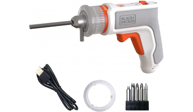 Black&Decker HEXDRIVER, cordless furniture screwdriver BCRTA01 (white/orange, 3.6 volts)