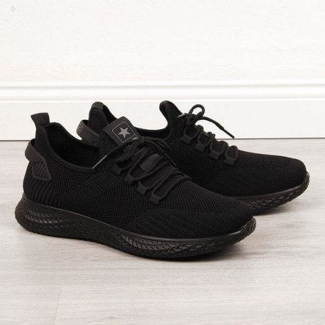 NEWS M EVE266A black textile sports shoes (42)