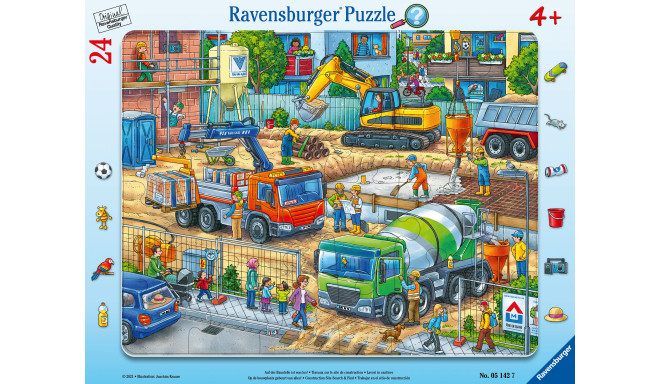Ravensburger plaatpusle 24 tk ehitusplats