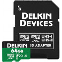 Delkin mälukaart microSDXC 64GB Prime 2000X UHS-II V60 R300/W100