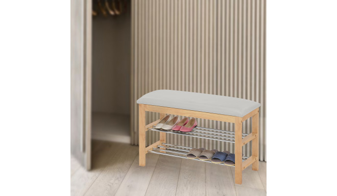 Stool - shoe rack Morgan Plus white