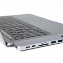 Caruba Duo Hub voor USB C Grijs