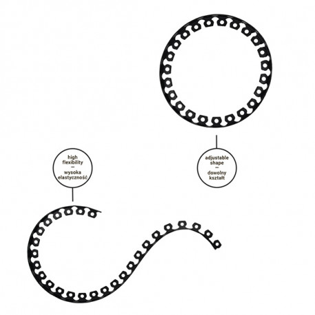 Lawn border set EASY BORDER, 40mm black
