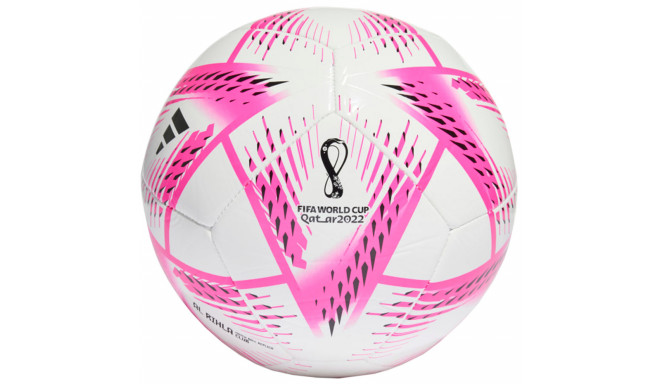 Piłka nożna adidas Al Rihla Club Ball biało-różowa H57787