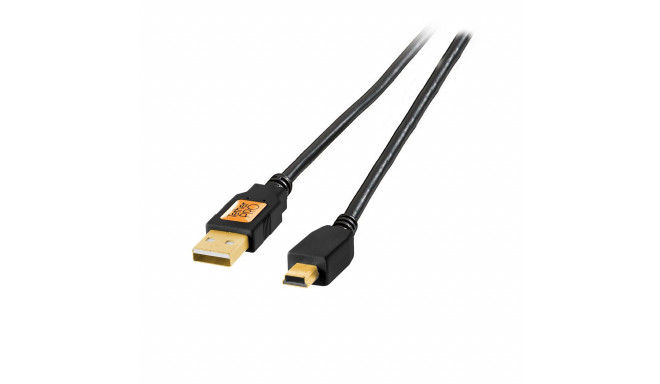 TetherPro USB 2.0 Male to Mini-B 5 pin 4.6m Black