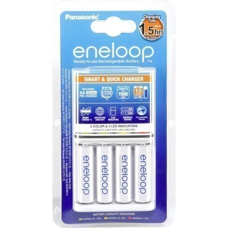 Panasonic eneloop laadija BQ-CC55 + 4x1900