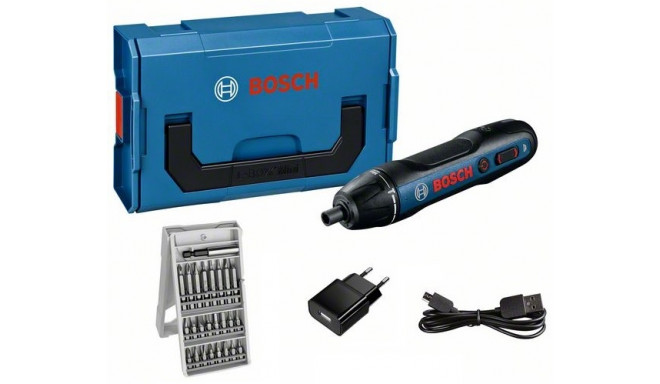 Akukruvikeeraja Bosch GO (3,6V) 2,5/5 Nm + tarvikud